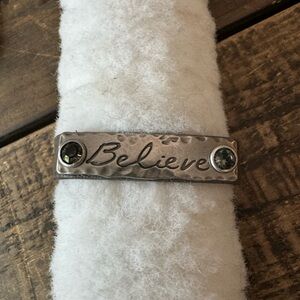 Good Works faux leather cuff.